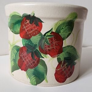 Roseville Handpainted Stoneware Crock